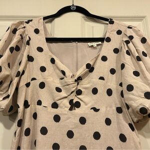 Polka Dot Puff Sleeve Dress